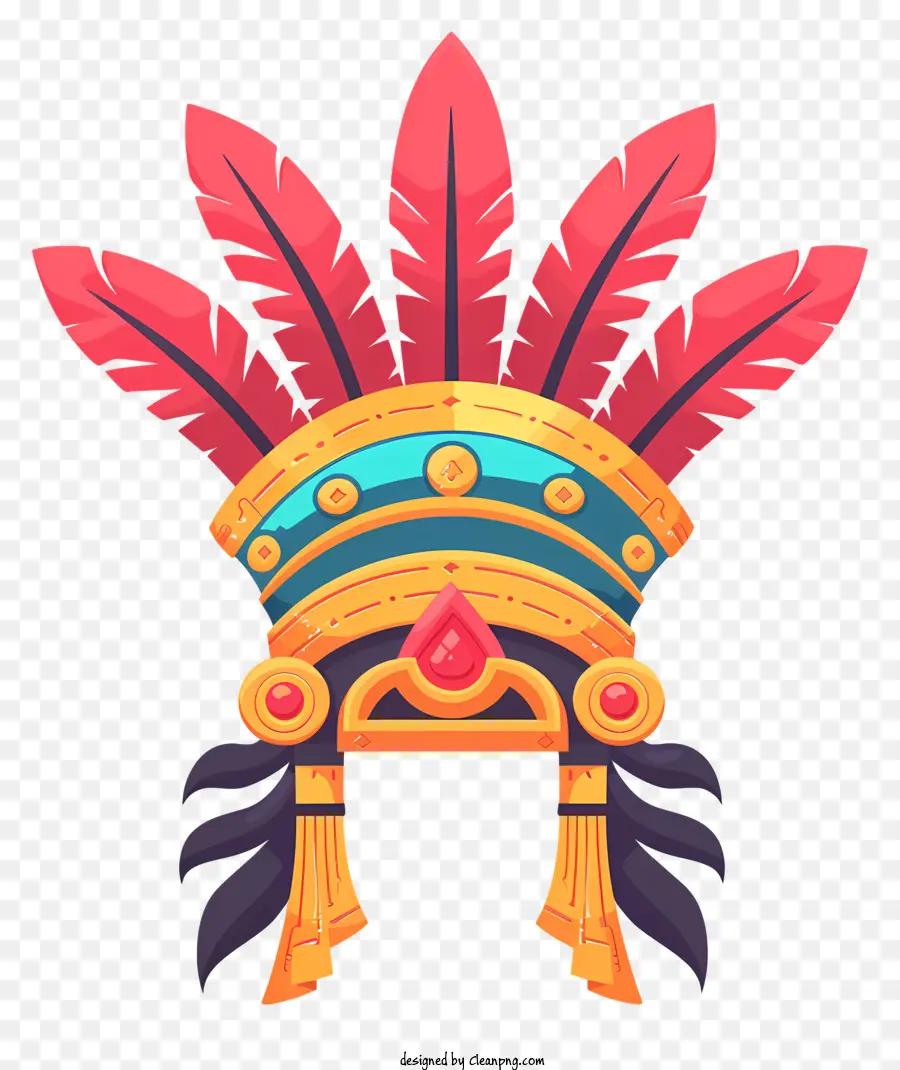 Empire Inca Capéu，Cocar Nativos Americanos PNG