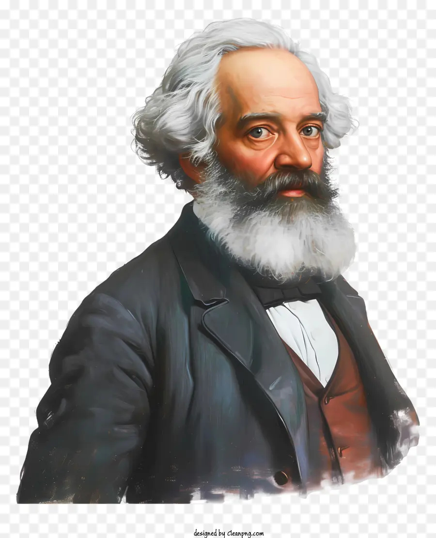 Karl Marx，Pintura A óleo PNG