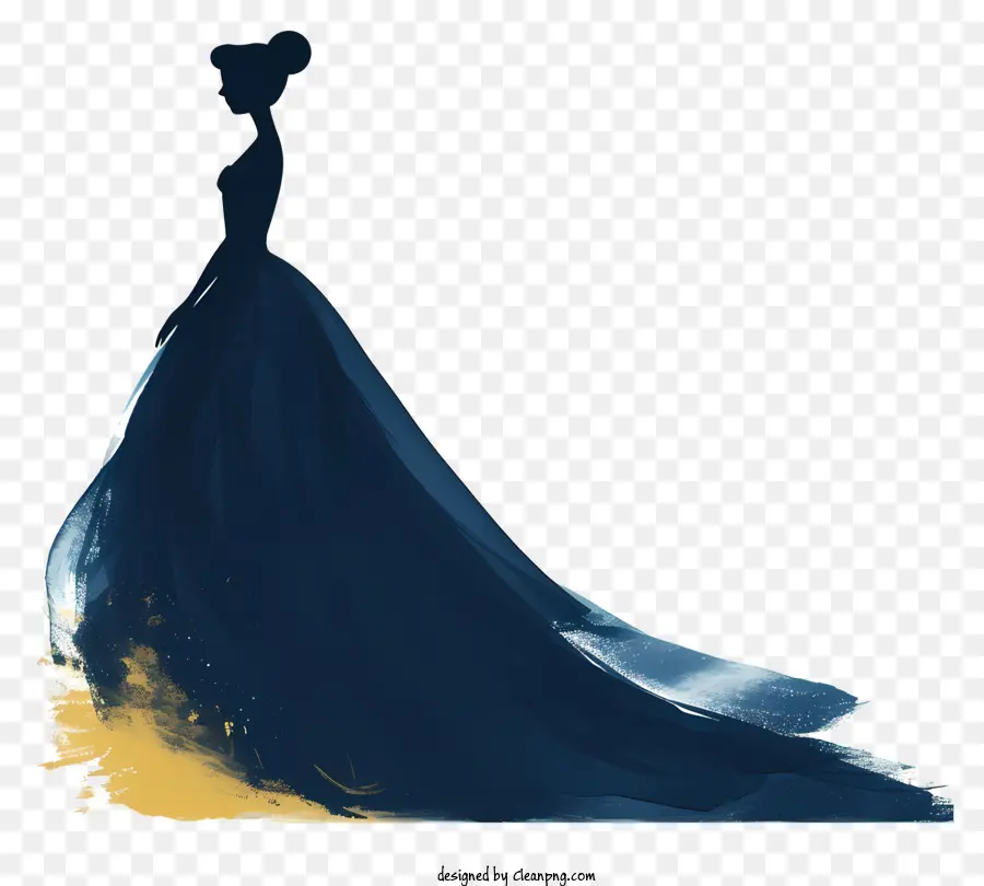 Princesa，Mulher Em Vestido Azul PNG