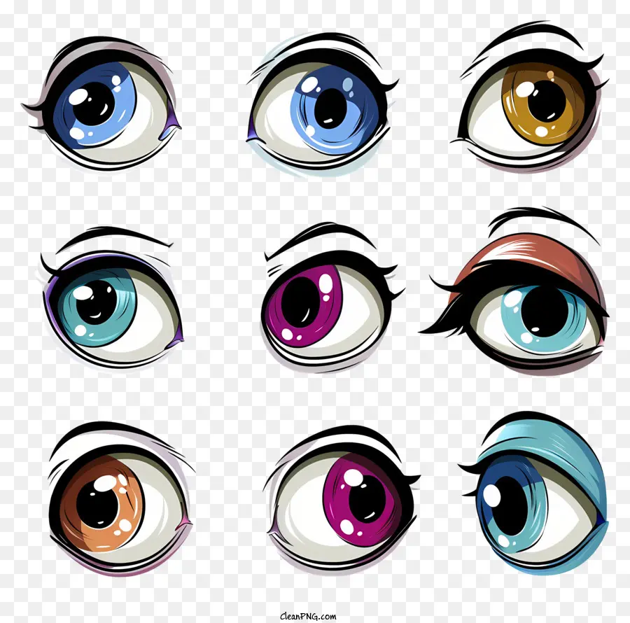 Bonitos Olhos，Olhos Coloridos PNG