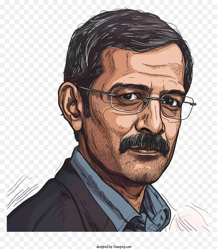 Arvind Kejriwal，Homem Com óculos PNG