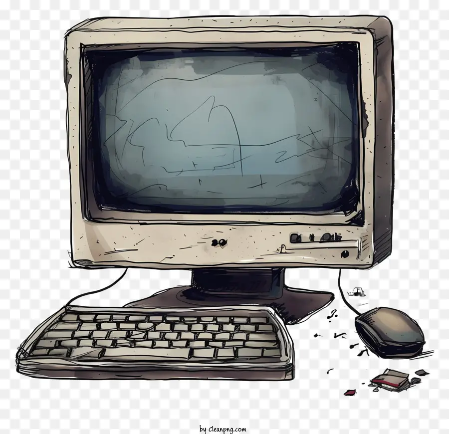 Monitor De Computador，Computador Oldstyle PNG