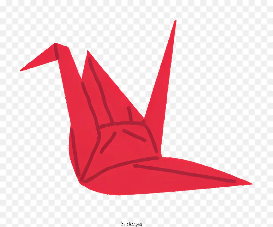 Guindaste De Origami Vermelho，Guindaste De Origami Alado PNG