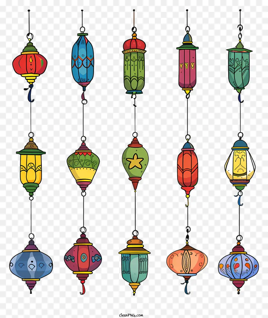 Lâmpadas Islâmicas Penduradas，Lanterna Decorações PNG