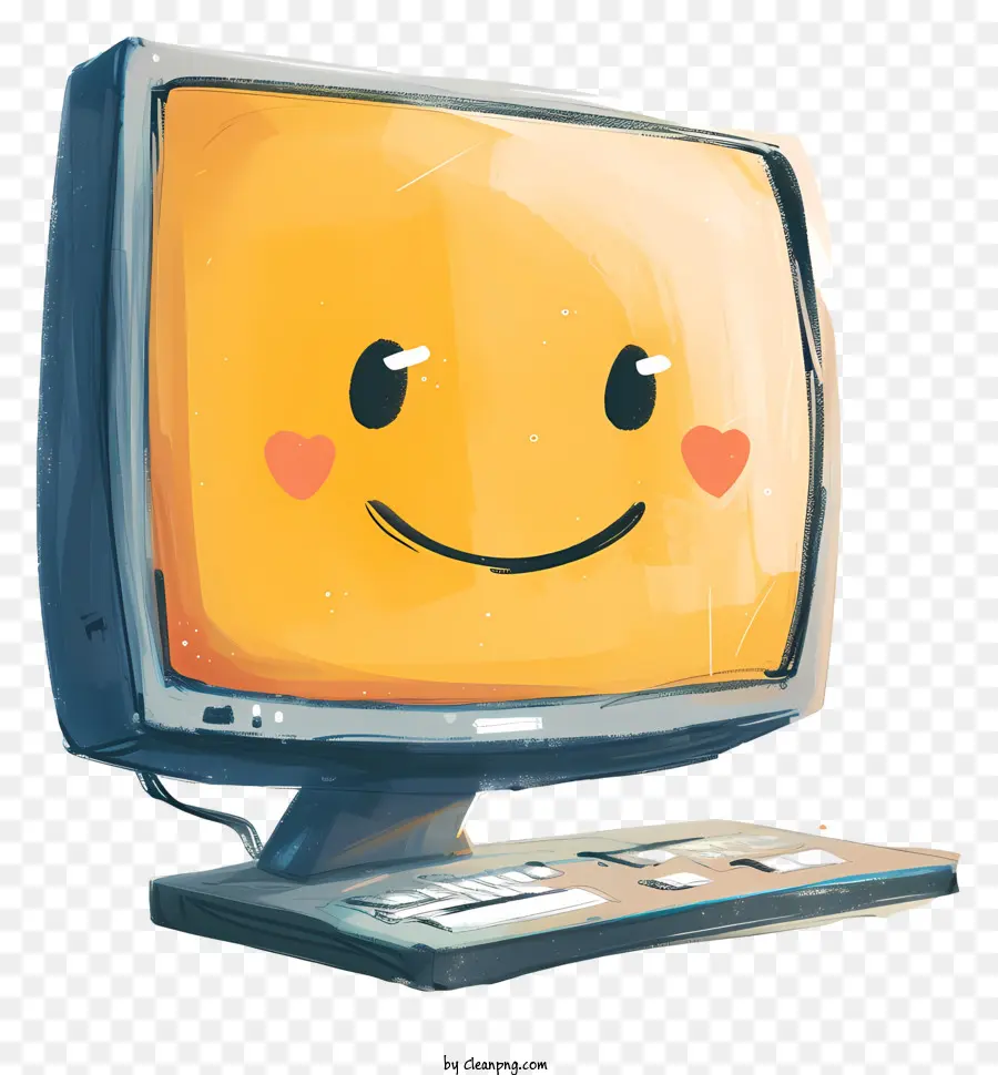 Monitor De Computador，Smiley Face PNG