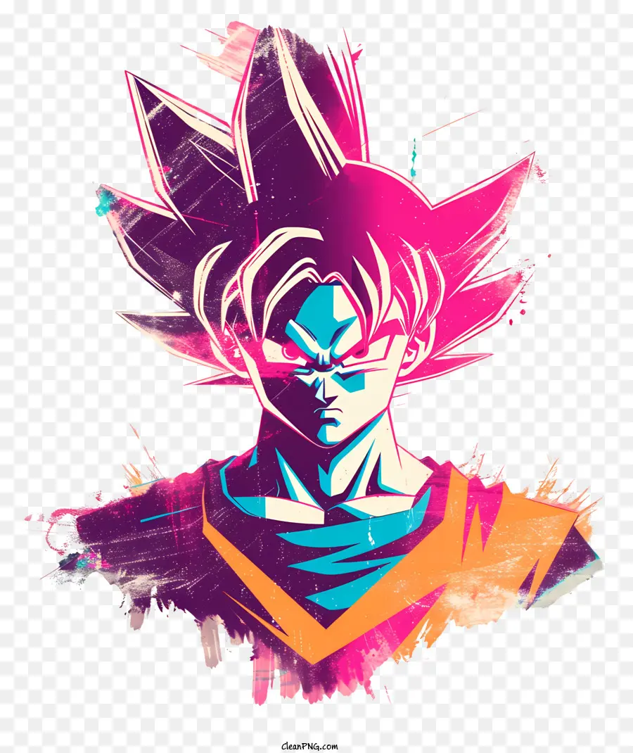 Goku，Caráter De Cabelo Roxo PNG