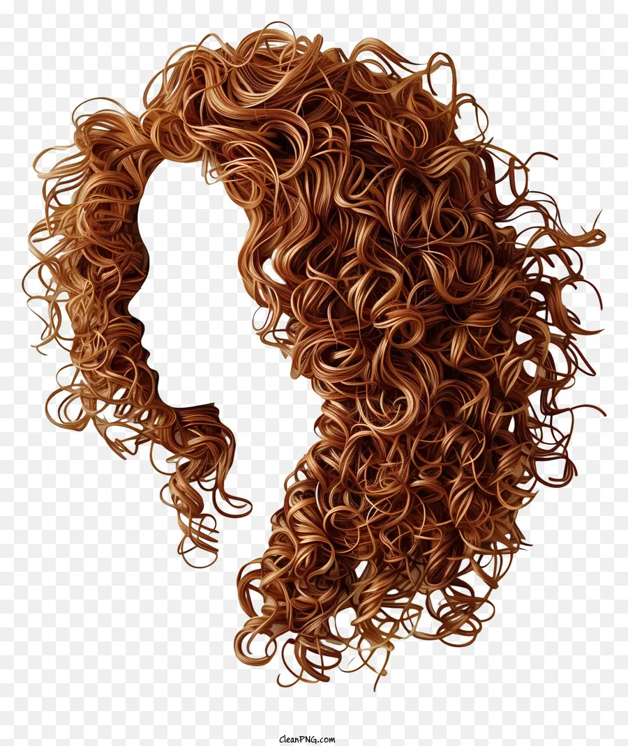 Peruca，Mulher Com Cabelo Ruivo Encaracolado PNG