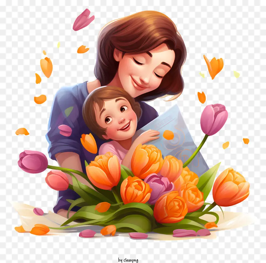 Dia Das Mães，Mãe E Filho PNG