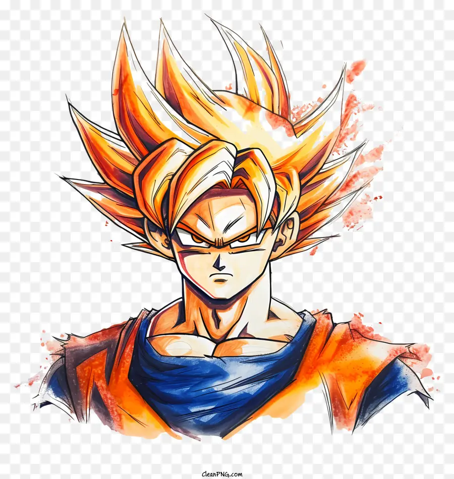 Goku，O Cabelo Espetado PNG