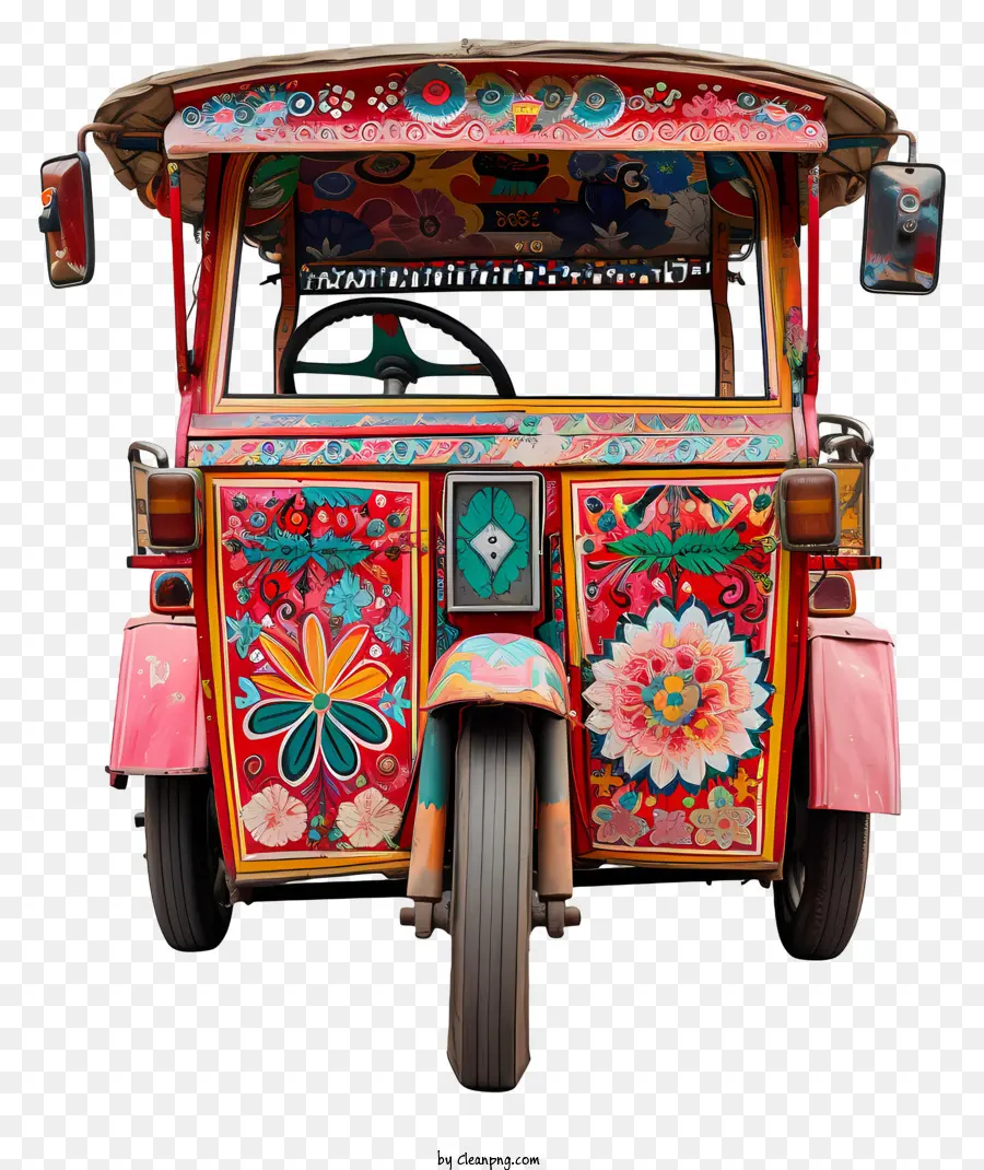 Auto Rickshaw，Rickshaw Ornamentado PNG