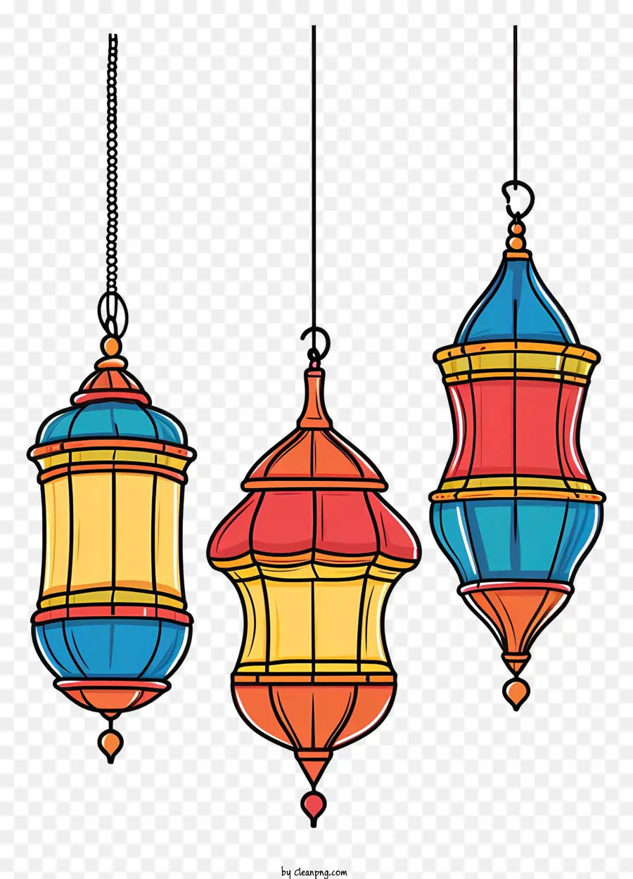 Lâmpadas Islâmicas Penduradas，Lanternas PNG