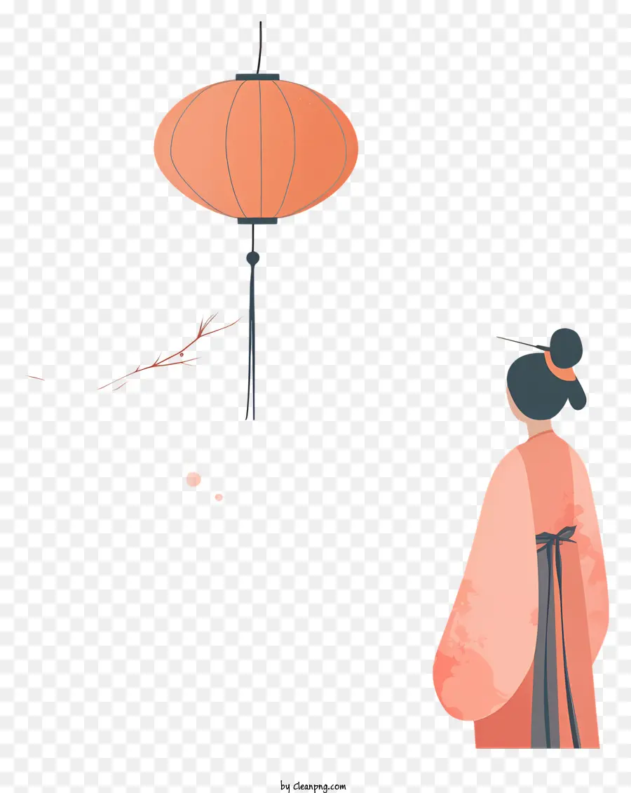 Lampion Chinês，Kimono Japonês Tradicional PNG