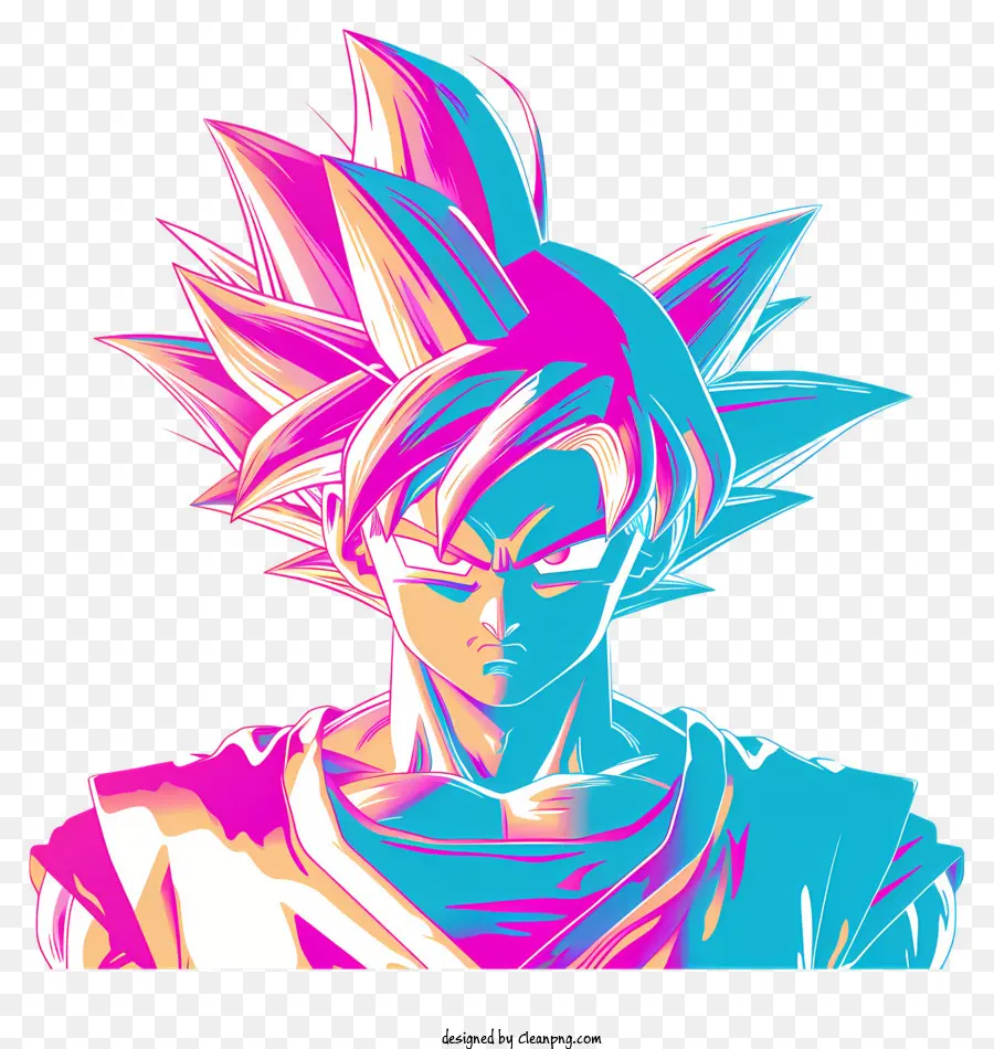 Goku，Mohawk Azul Elétrico PNG