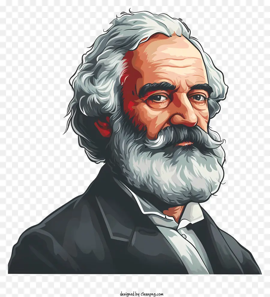 Karl Marx，Barba Branca PNG