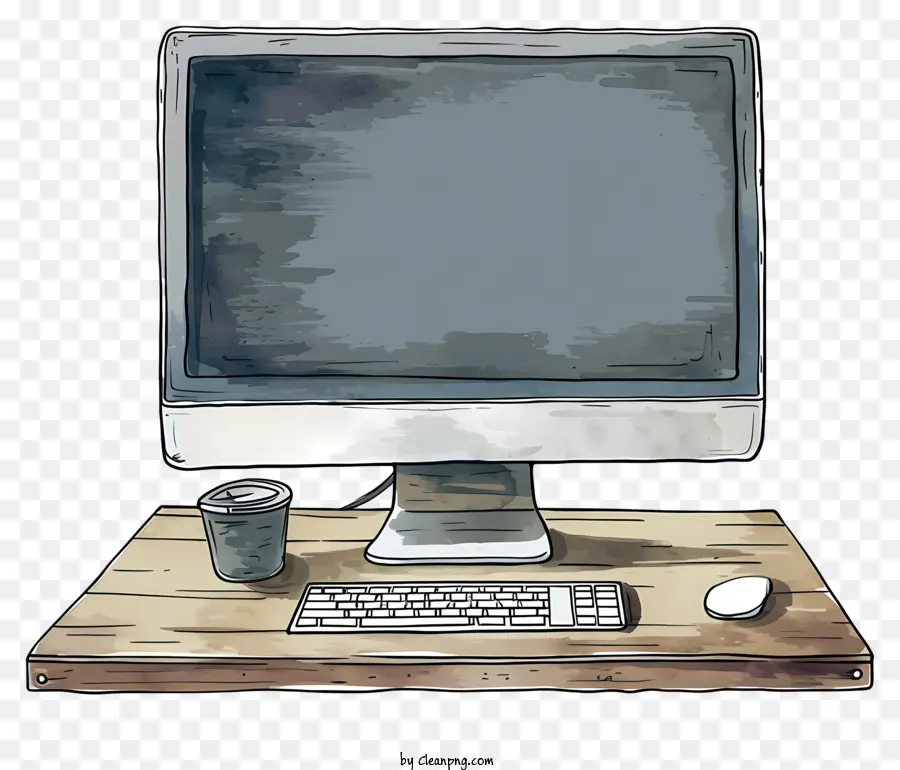 Monitor De Computador，Mesa De Computador PNG