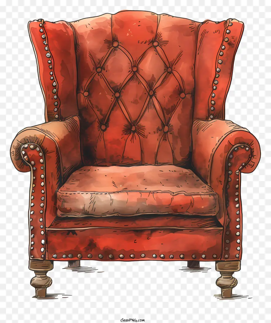 Cadeira Rica，Poltrona Vermelha PNG