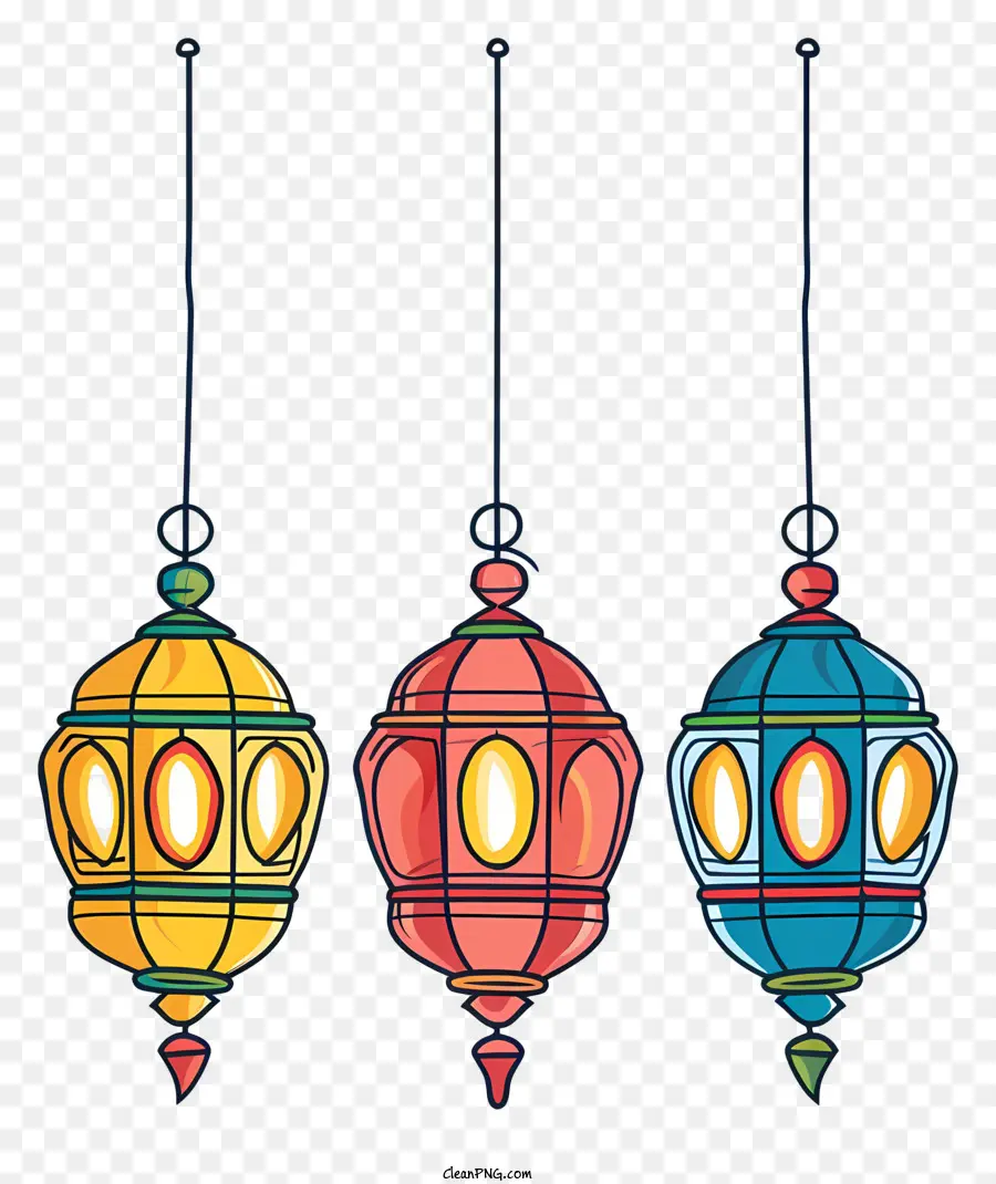Lâmpadas Islâmicas Penduradas，Lanternas Ornamentadas PNG