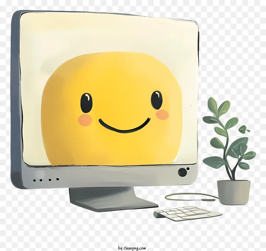 Monitor De Computador，Smiley Face PNG
