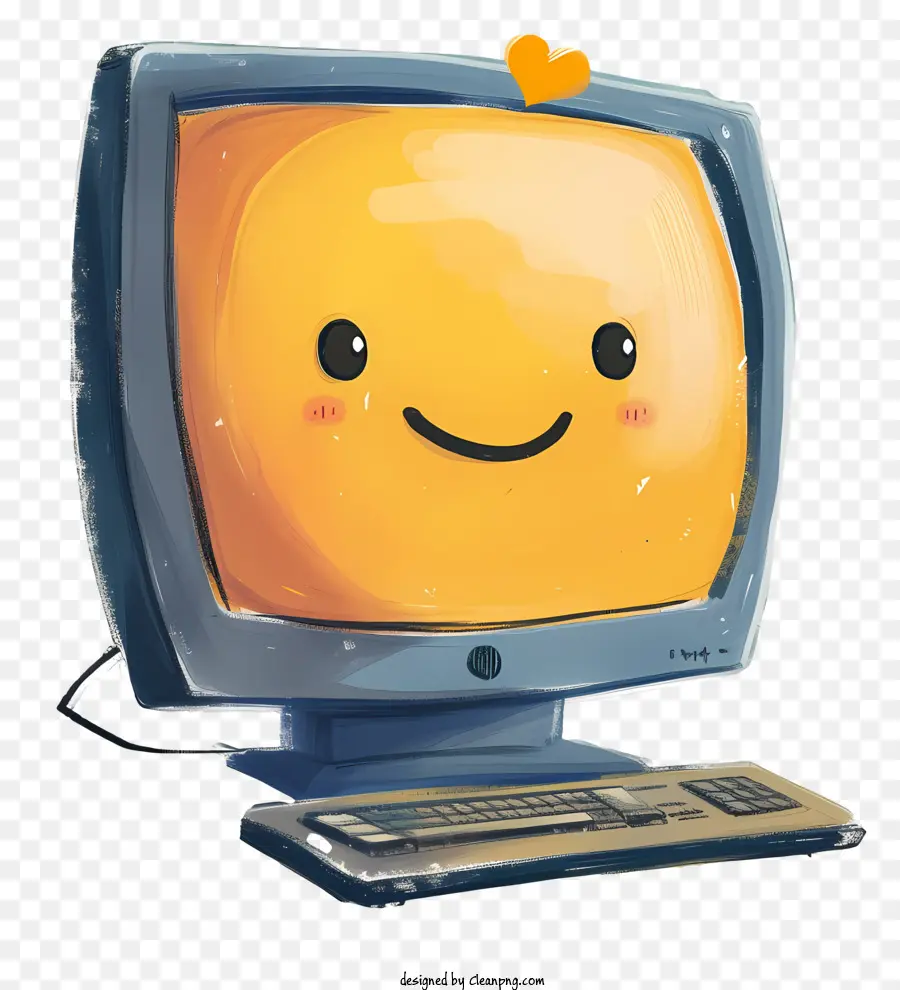 Monitor De Computador，Cartoon Smiley Face PNG