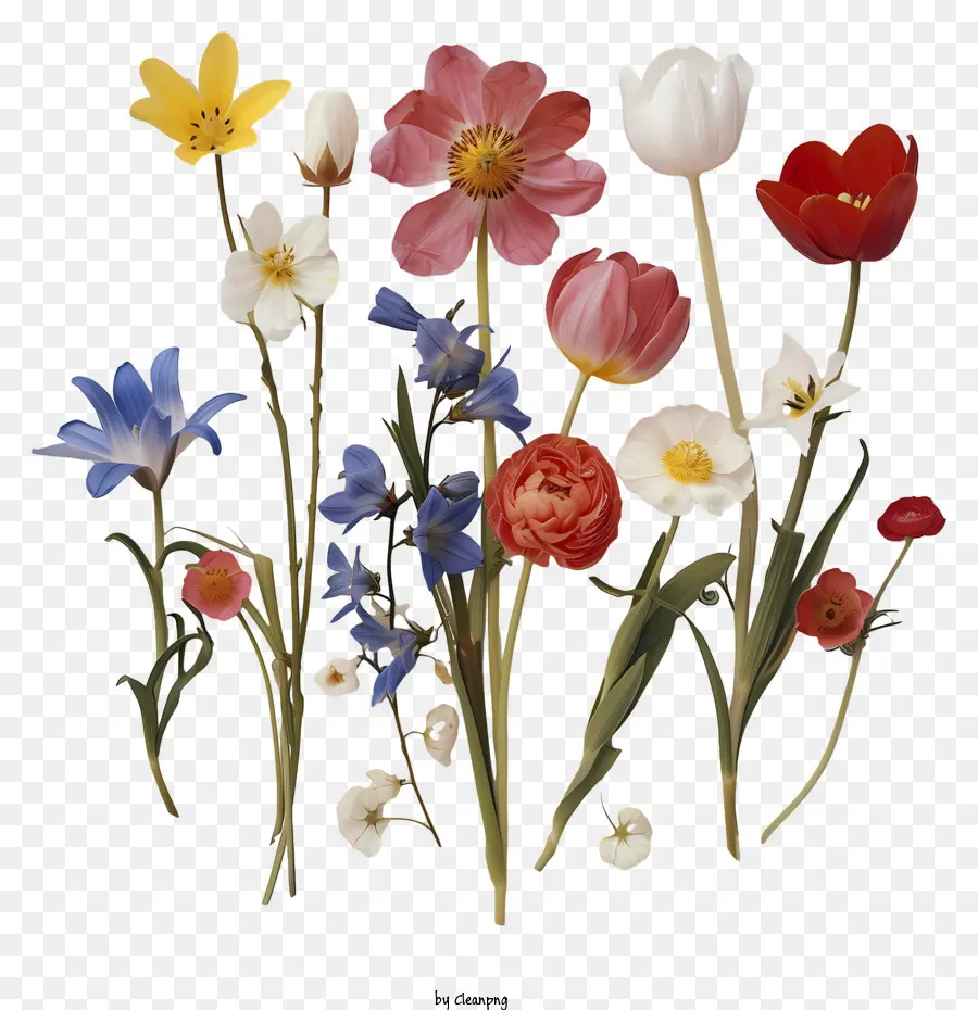 Flores Da Primavera，Flores Coloridas PNG