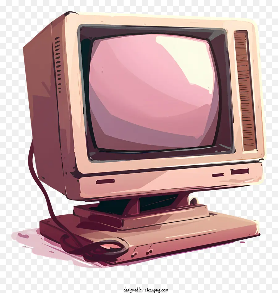 Monitor De Computador，Vintage Televisão PNG