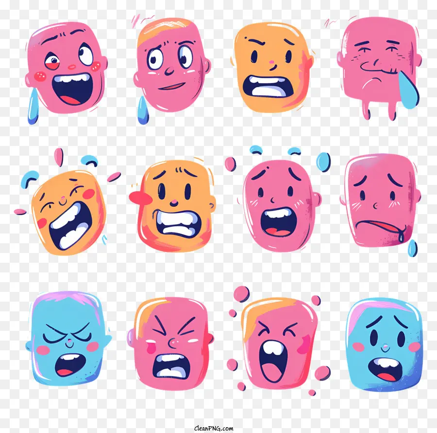 Emoticons De，Cartoon Faces PNG