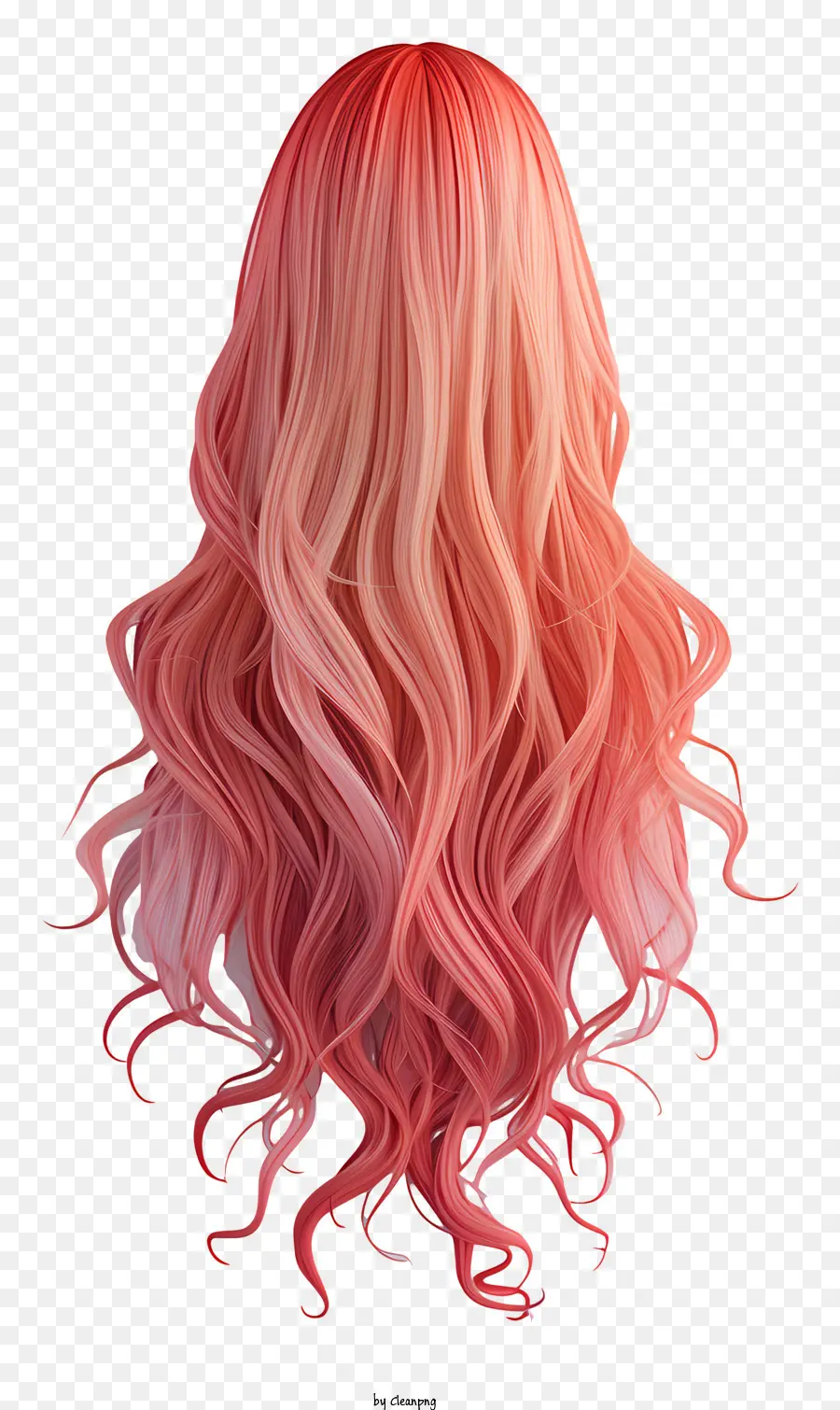 Peruca De Cabelo Longo，Cabelo Rosa PNG