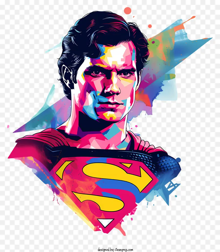 Superman，Pintura Digital PNG