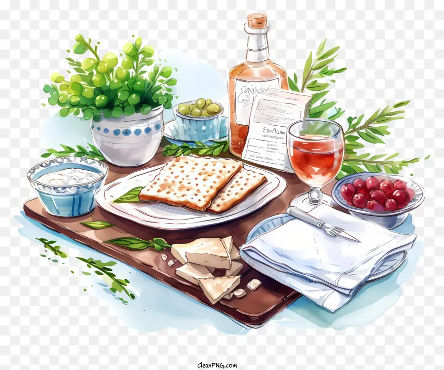 Pessach，Ilustração Em Aquarela PNG