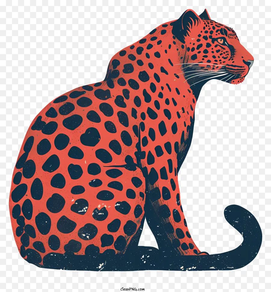 Leopard，Leopardo Vermelho E Preto PNG