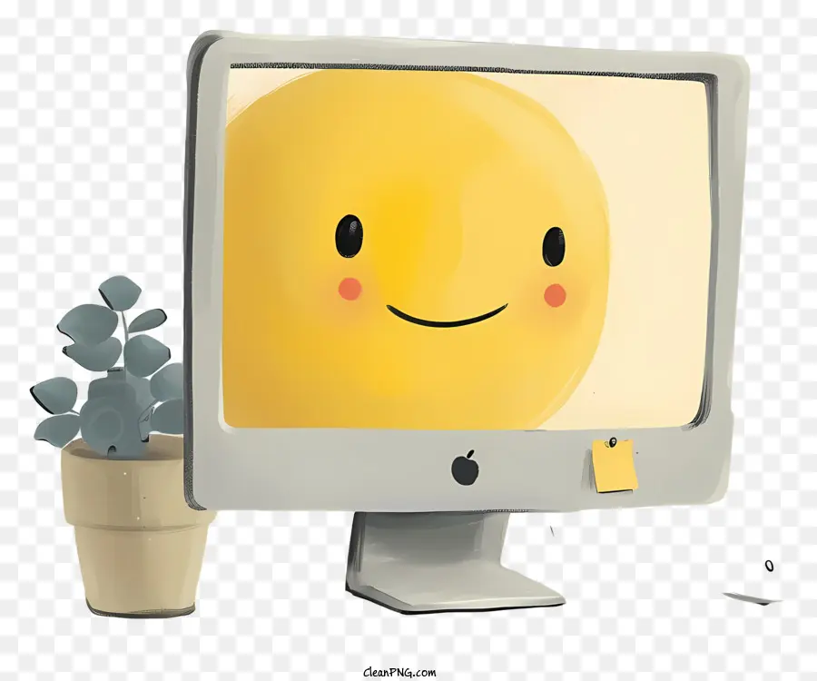 Monitor De Computador，Smiley Face PNG