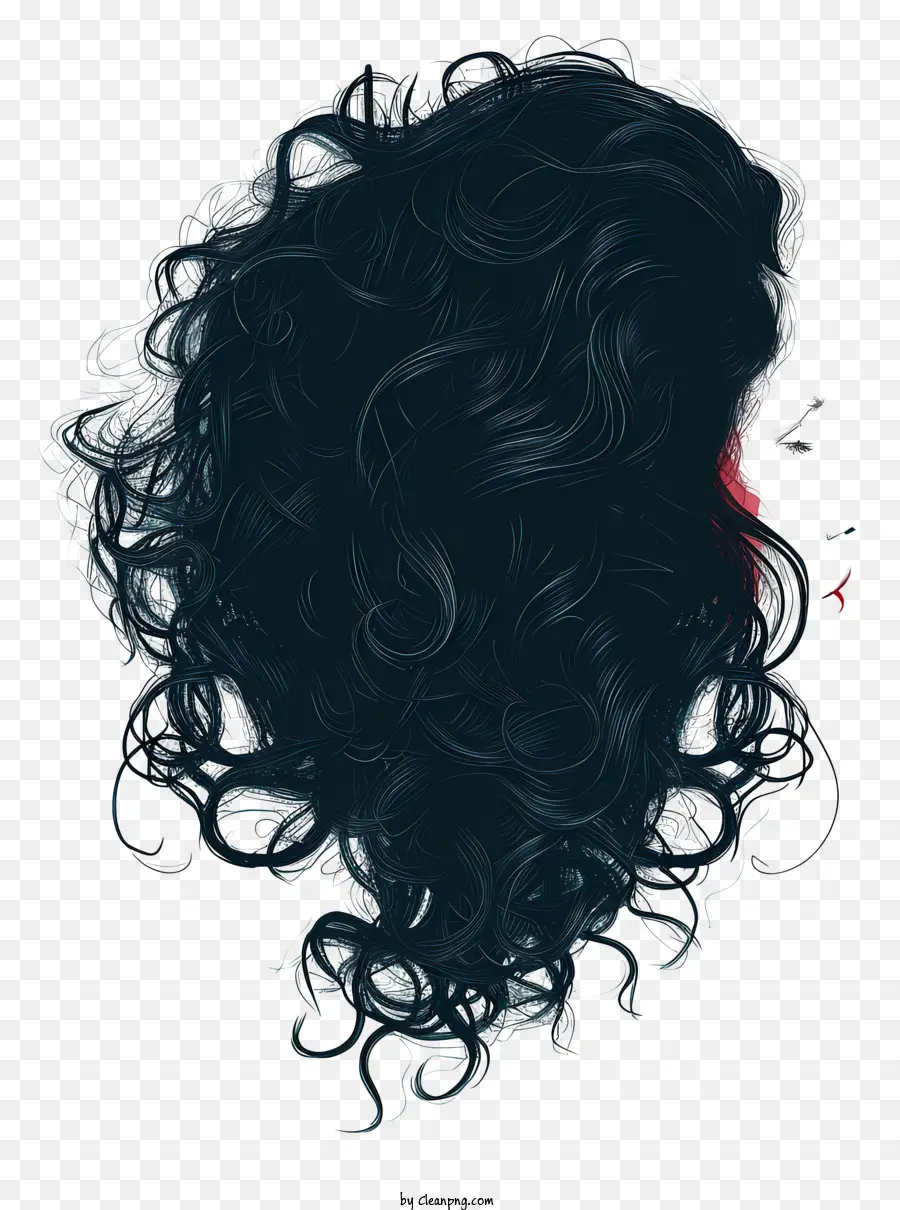 Peruca De Cabelo，Mulher Com Cabelo Cacheado Comprido PNG