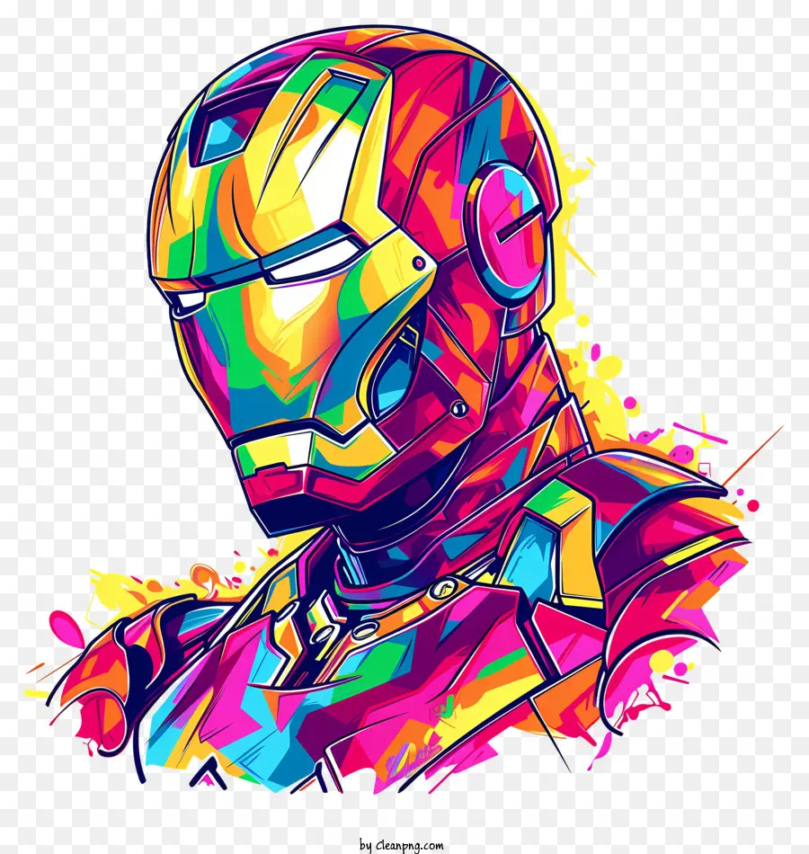 Homem De Ferro，Pintura Digital PNG