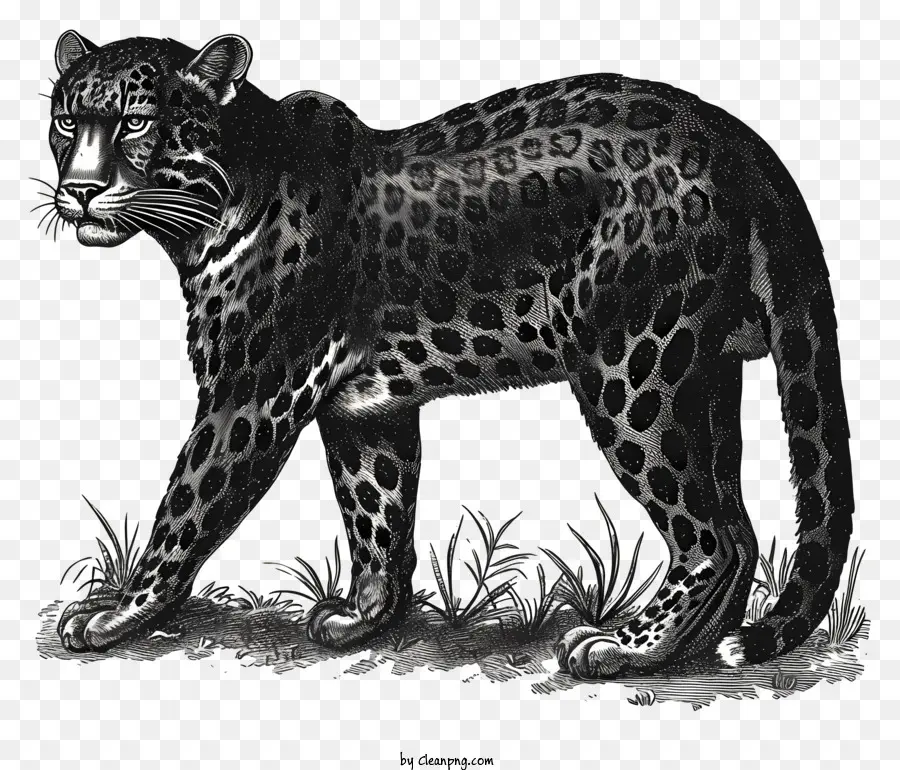 Leopard，Preto E Branco PNG