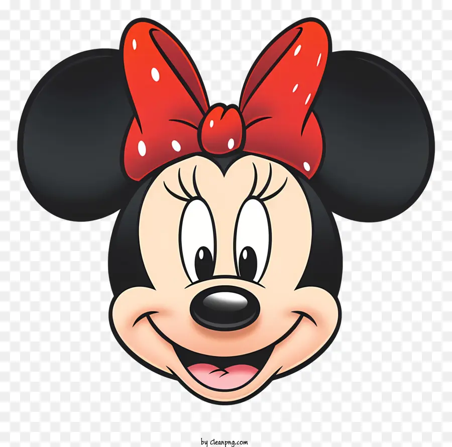 Minnie Mouse，Laço Vermelho PNG