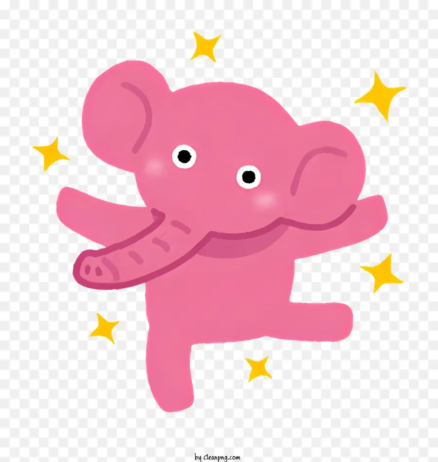 A Pink Elephant，Elefante Sorridente PNG