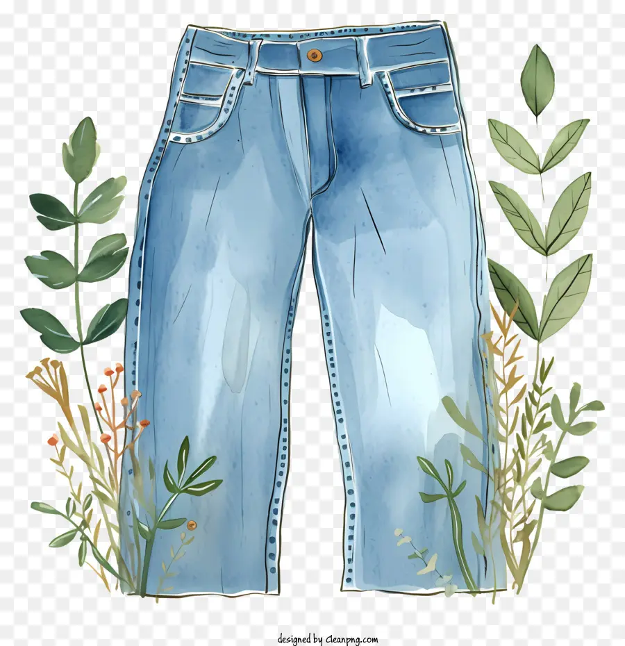 Calças De Brim，Azul Jeans PNG