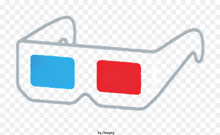 Óculos 3d，Lentes Vermelhas E Azuis PNG