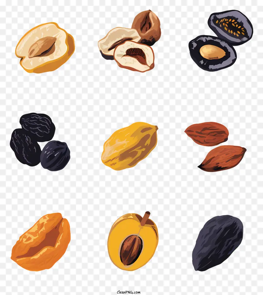 Frutas Secas，Tipos De Frutas PNG