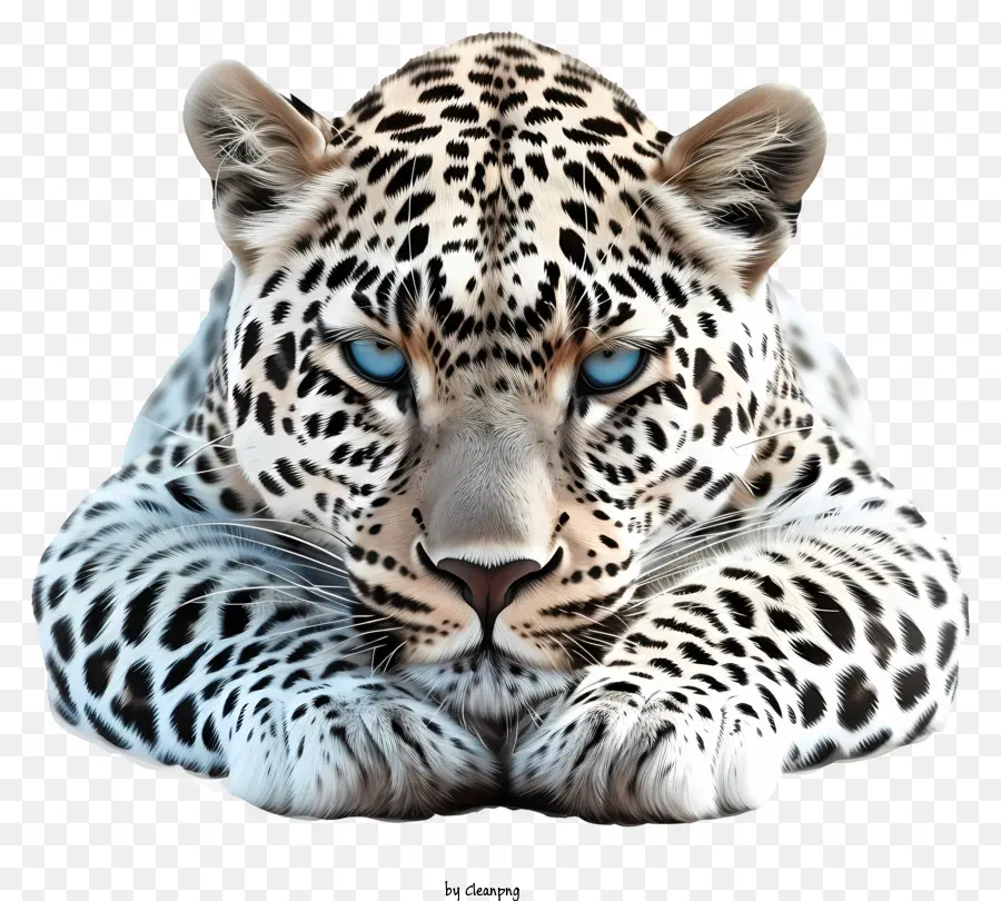 Leopard，Olhos Azuis PNG