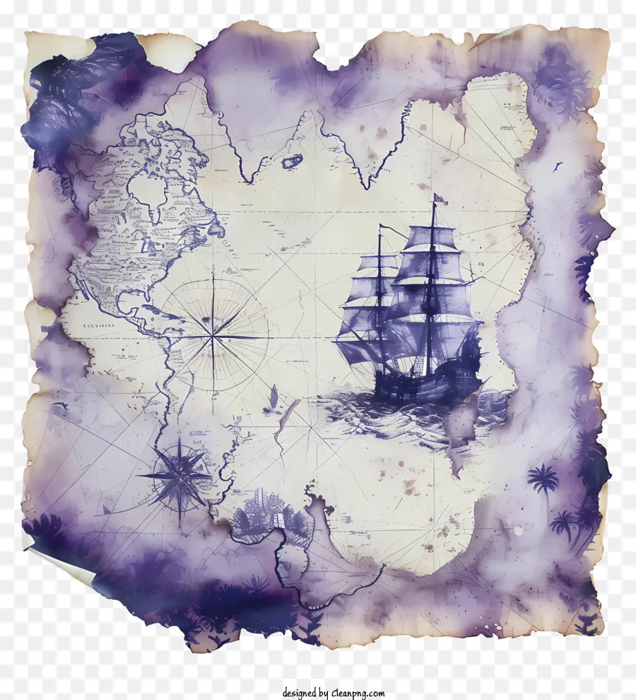 Mapa Do Tesouro，Pirata Mapa PNG