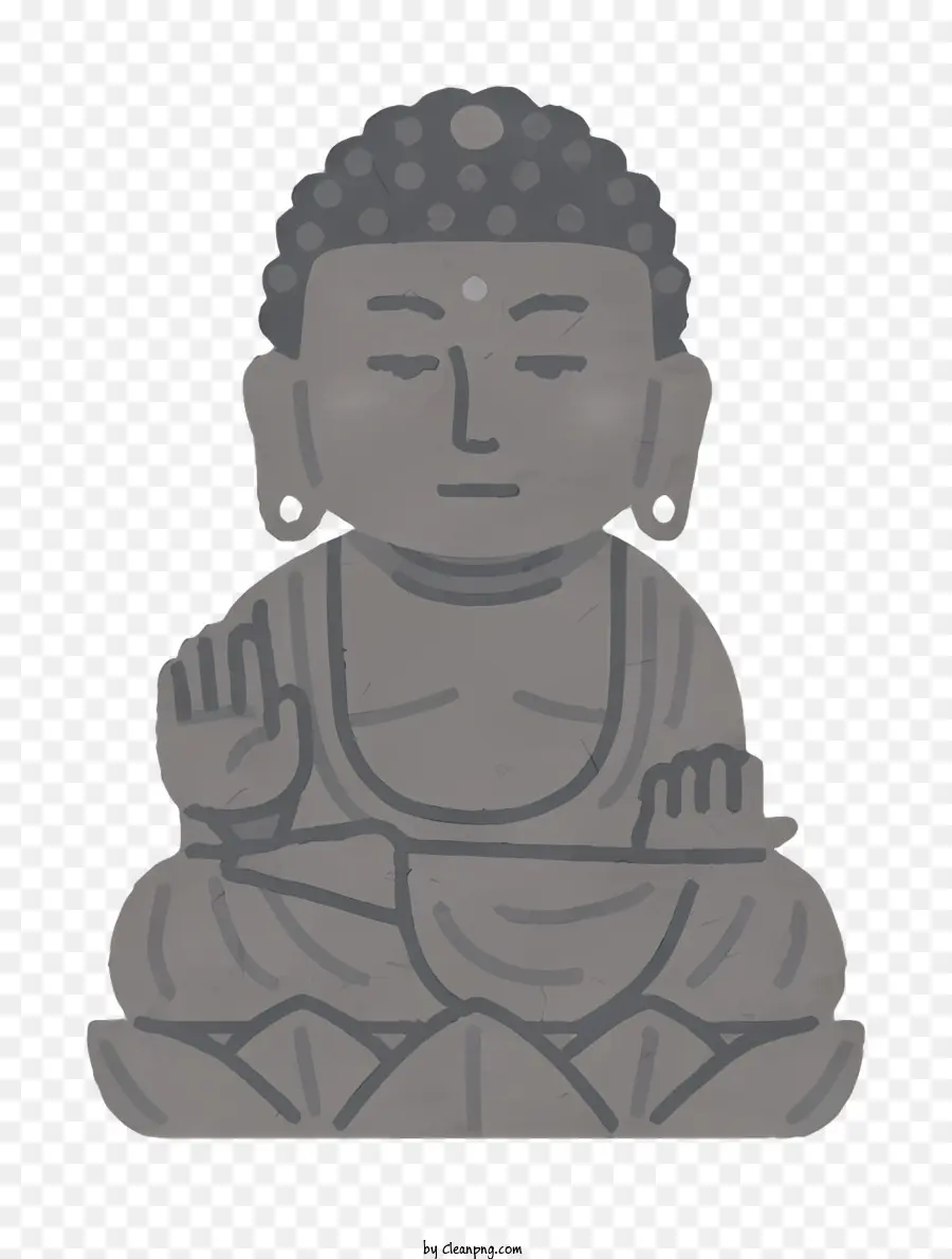 Estátua De Buda，Estátua De Buda Cinza PNG