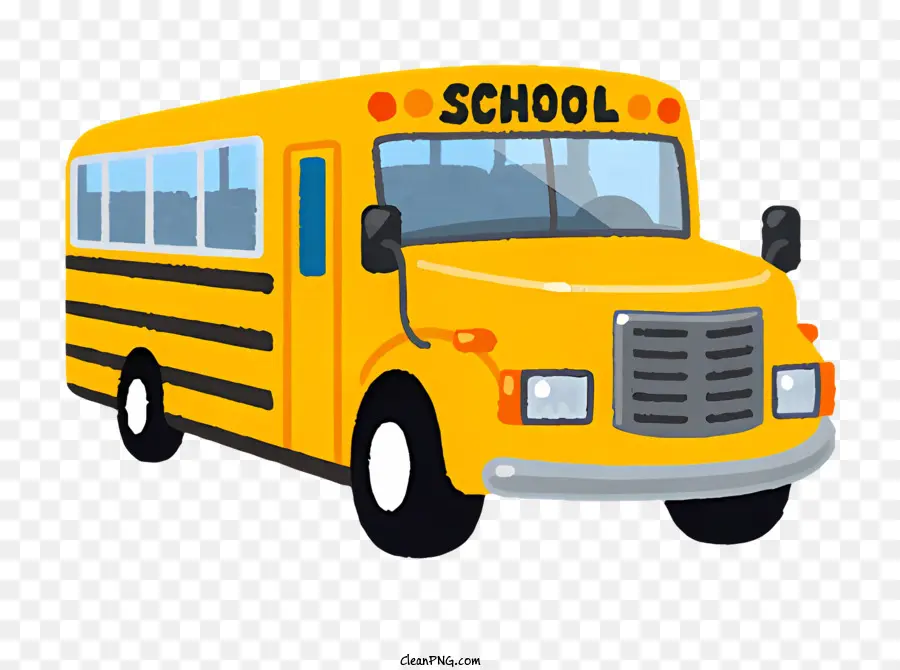 ônibus Escolar，Corpo Amarelo PNG