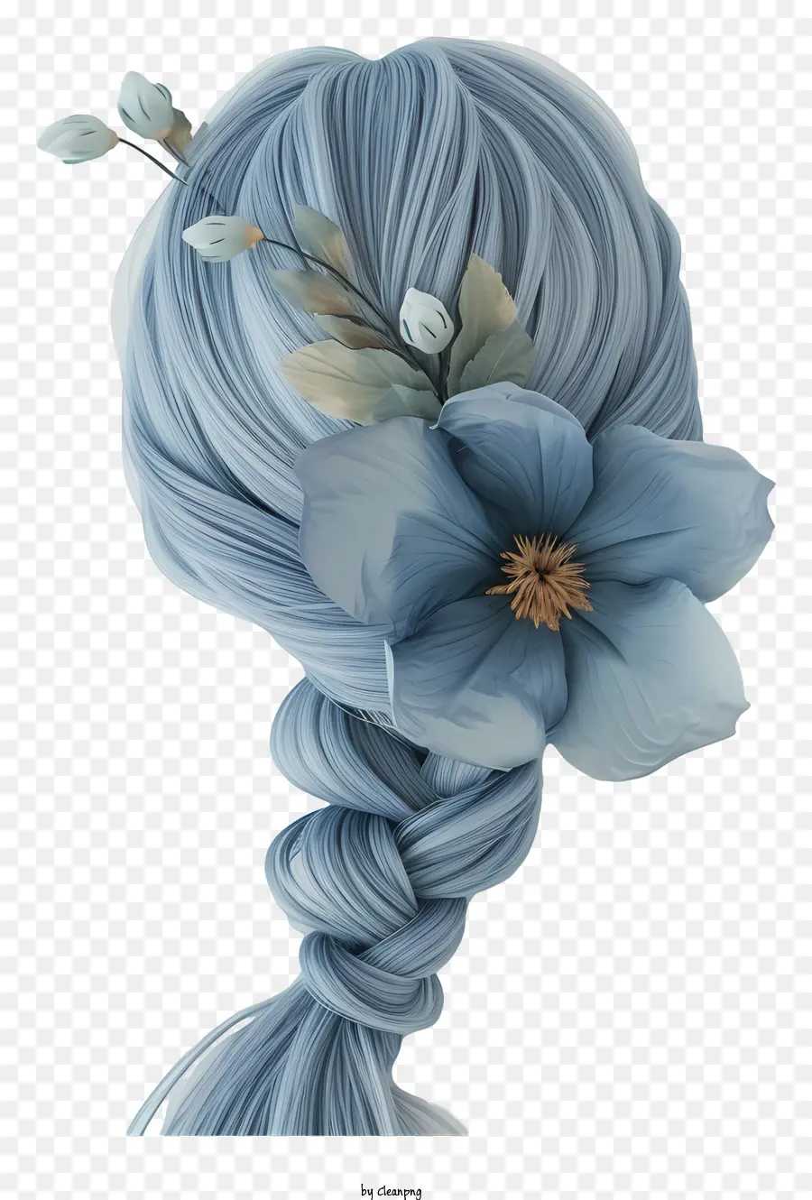 Peruca De Cabelo Trançado，Cabelo Azul PNG