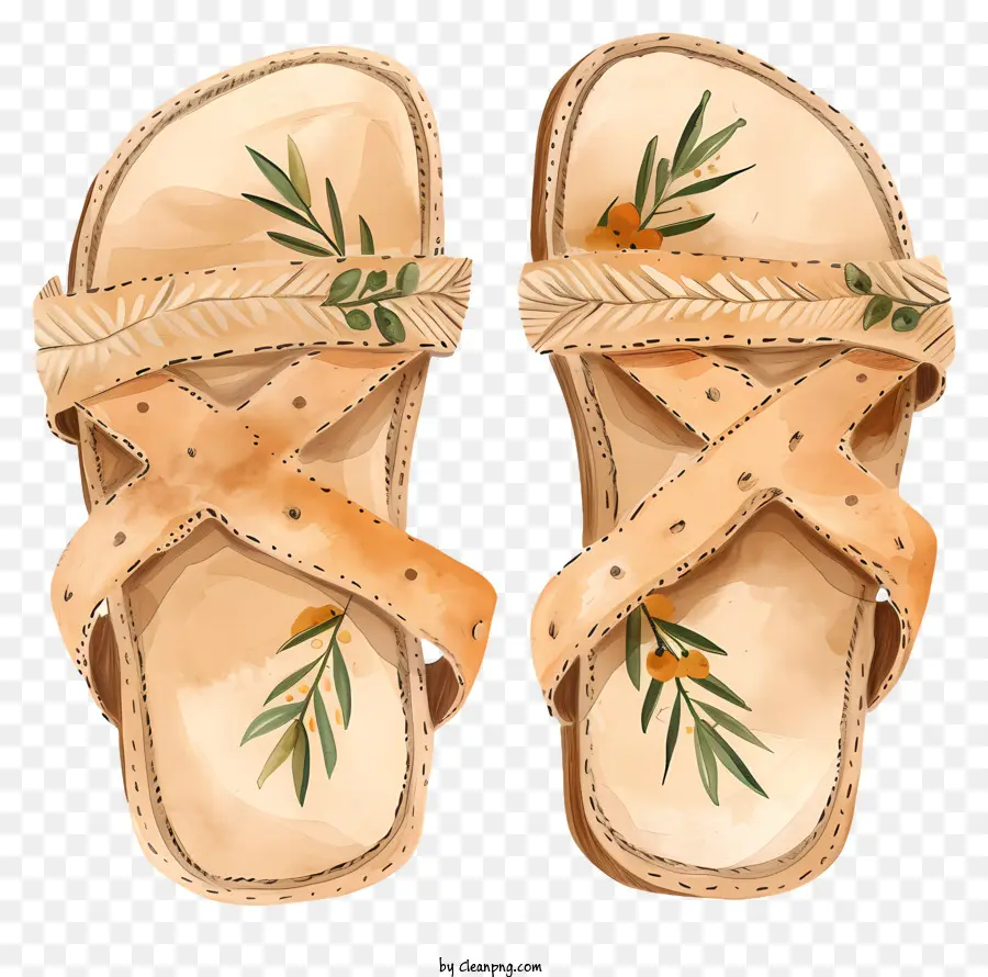 Sandálias De Couro，Flip Flops PNG