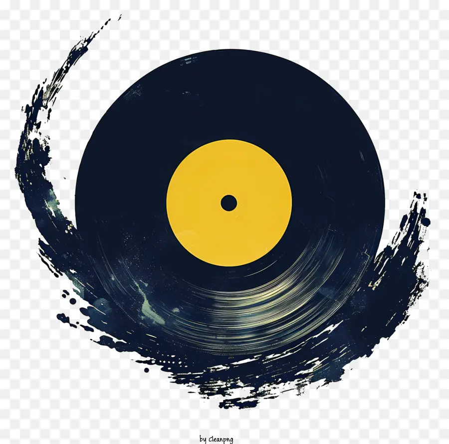 Disco De Vinil，Disco Amarelo PNG