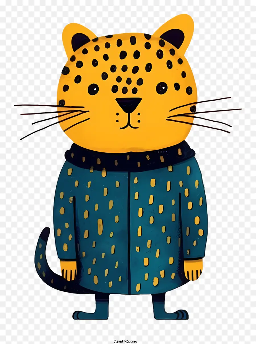 Cartoon Leopard，Gato PNG