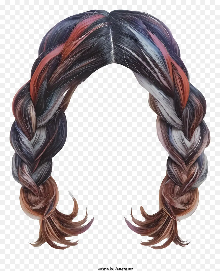 Peruca De Cabelo Trançado，Mulher PNG