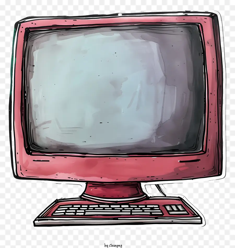 Monitor De Computador，Computador Antigo PNG