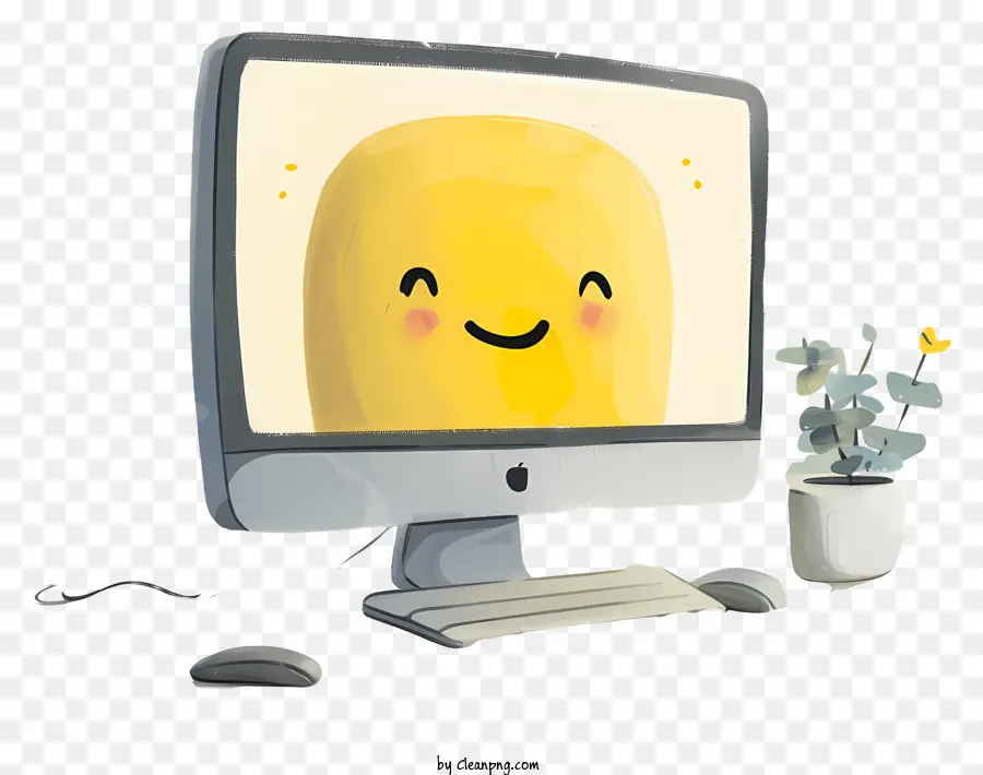 Monitor De Computador，Smiley Face PNG
